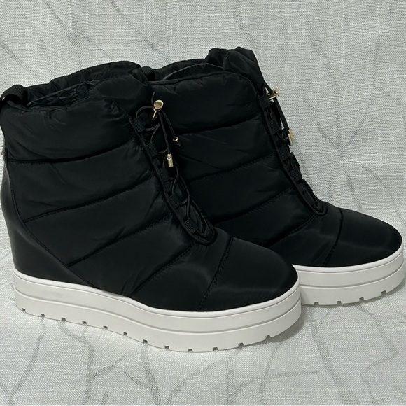 Donna Karan Zeni Black Wedge Boot - Picture 2 of 5